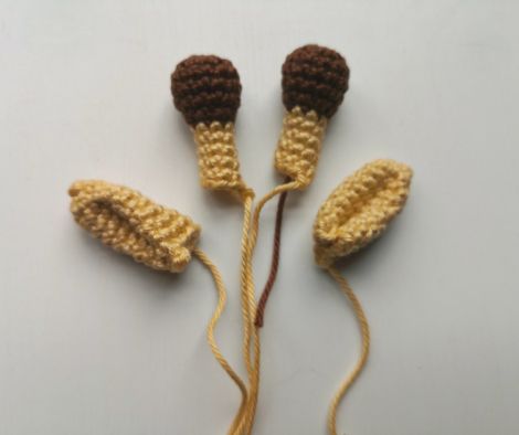 Greifling Giraffe häkeln – Hörner häkeln Schritt-für-Schritt